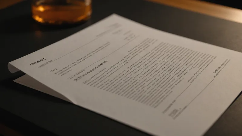 A contract document with a page corner turned down